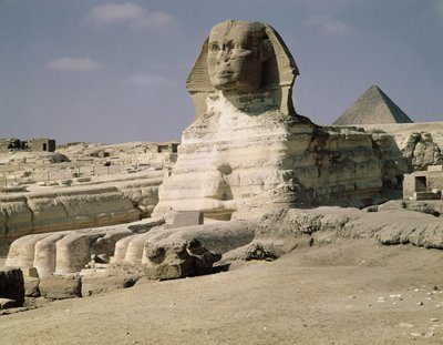 Vue du nord-est du Sphinx, datant du règne du roi Khéphren, Ancien Empire, 2600-2500 av. J.-C. - Egyptian 4th Dynasty