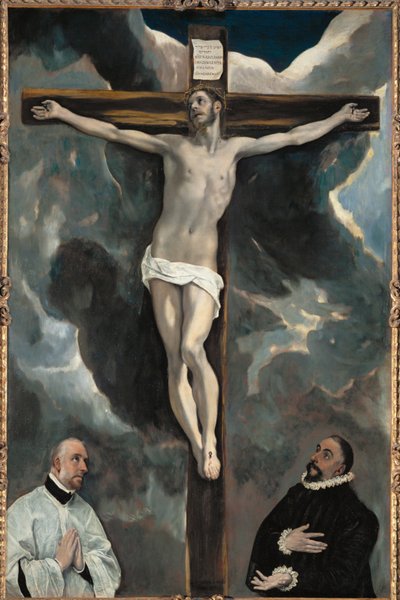 Le Christ en croix et deux donateurs - … - El (1541 1614) Greco