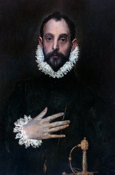 Un noble avec la main sur la poitrine, vers 1577-1584 - El Greco