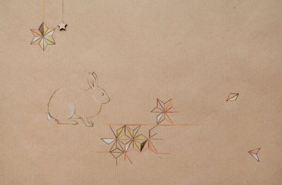 Scatter, 2014 (crayon et techniques mixtes sur papier) - Eleanor Grafton