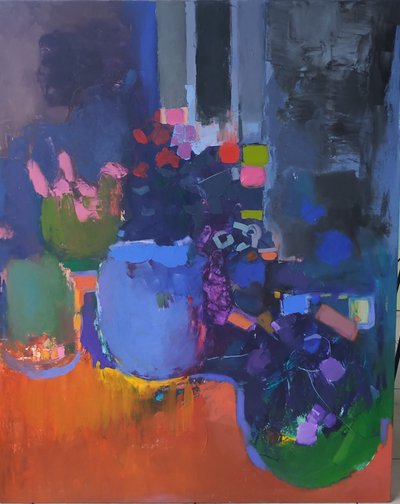 Nature morte abstraite aux couleurs vives - Elena Shraibman