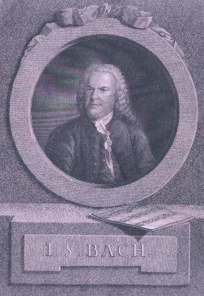 Johann Sebastian Bach (1685-1750), compositeur allemand, gravé par S.G. Kutner - Elias Gottleib (after) Haussmann