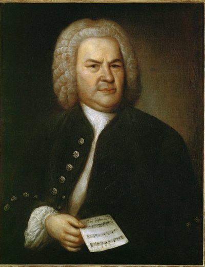 Jean-Sébastien Bach, compositeur allemand (huile sur toile) - Elias Gottleib Haussmann