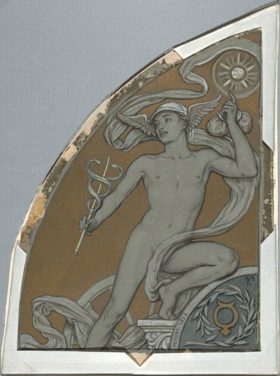 Cartoon pour Mercure, de soixante études pour le plafond de Huntington (1926.80) - Elihu Vedder