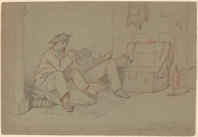 Étudiants du Quartier Latin, Paris, vers 1858 - Elihu Vedder