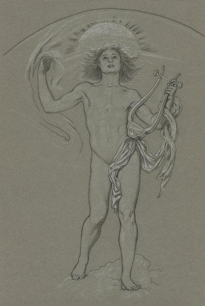 Étude pour Apollon - Elihu Vedder