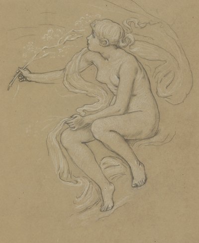 Étude pour la figure du Printemps - Elihu Vedder