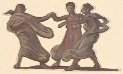 Étude pour des filles grecques se baignant, vers 1872 - Elihu Vedder