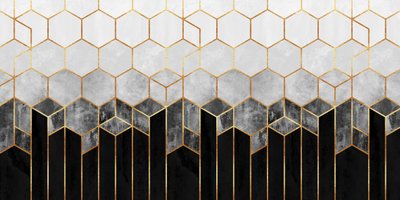 Hexagones dorés modernes - Elisabeth Fredriksson