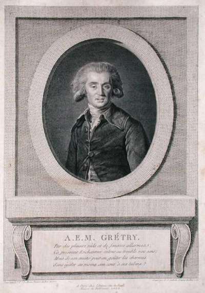 André Ernest Modeste Grétry (1741-1813) gravé par Louis Jacques Cathelin (1738-1804) 1786 - Elisabeth Louise (after) Vigee Lebrun