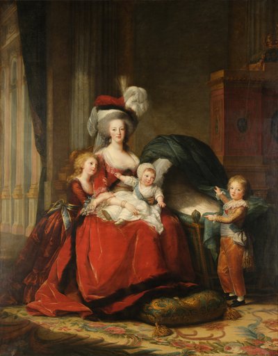 French: Marie-Antoinette de Lorraine-Habsbourg, reine de France et ses enfants Marie-Antoinette de Lorraine-Habsbourg, Queen of France, and her children - Élisabeth Louise Vigée Le Brun