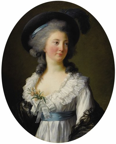 French: Portrait de Madame de Moreton, La Comtesse de Moreton de Chabrillan Portrait of Madame de Moreton, Comtesse de Chabrillan, misidentified with Izabela Czartoryska - Élisabeth Louise Vigée Le Brun