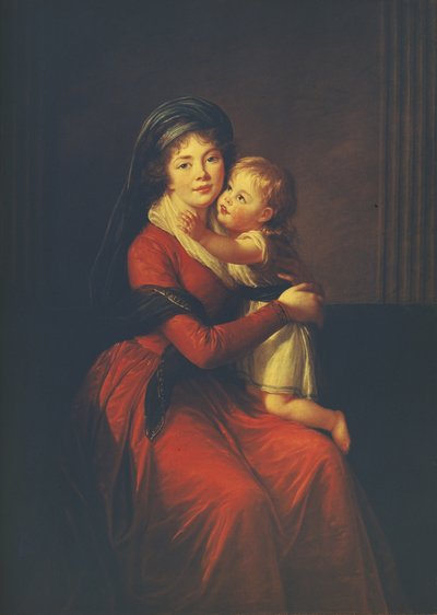 Portrait de la princesse Alexandra Golitsyna avec son fils Pyotr - Elisabeth Louise Vigee Lebrun