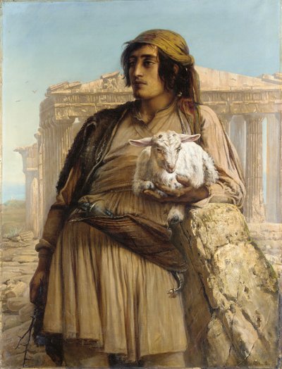 Un berger devant le Parthénon - Elisabeth Maria Anna Jerichau Baumann