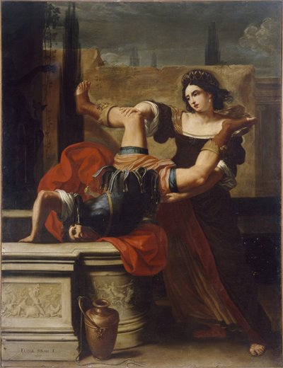 Timoclée tuant le capitaine thrace, par Elisabetta Sirani - Elisabetta Sirani