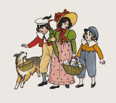 Enfants en promenade - Elise H. Stewart