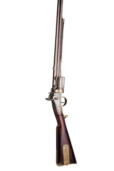 Fusil à silex à rotation manuelle à cinq coups breveté Collier de calibre 28, vers 1819-20 - Elisha Haydon Collier