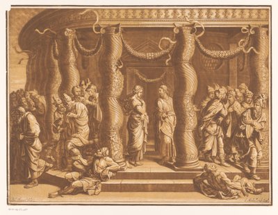 Christus en de overspelige vrouw - Elisha Kirkall