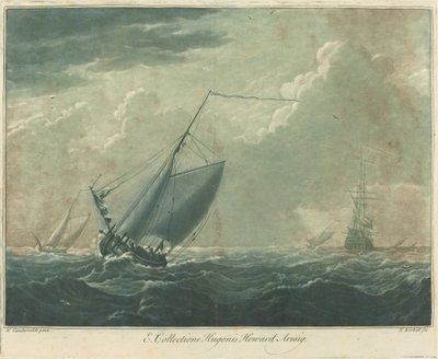 Scène de Navigation de la Collection de Hugo Howard - Elisha Kirkall after Willem van de Velde the Elder