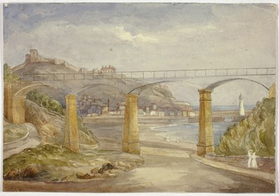 Scarborough (recto), et Esquisse de maison avec mère et enfants (verso) - Elizabeth Murray