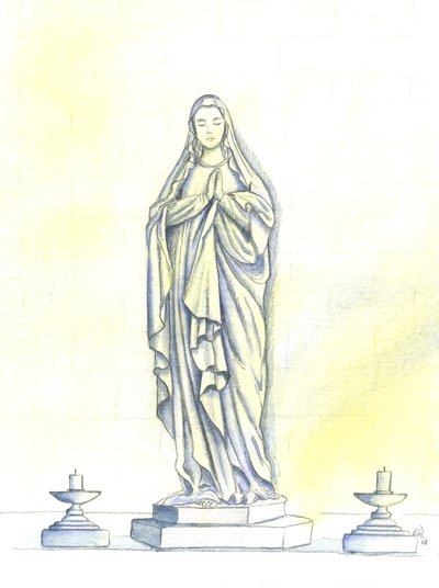 Une statue de la Sainte Vierge Marie - Elizabeth Wang
