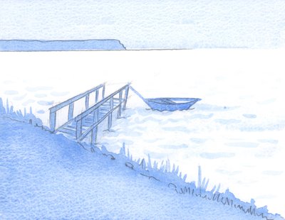 Un quai solide sert à un but où de petits bateaux s