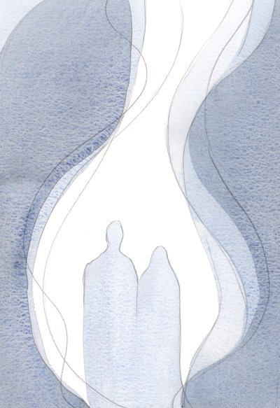Alors que je priais, en communion avec le Christ et sa Mère, ma petite flamme de prière faisait partie de la grande flamme, montant - Elizabeth Wang