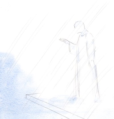 Comme le prêtre faisait le signe sacré de la croix et nous donnait sa bénédiction, ainsi faisait aussi le Christ notre Grand Prêtre - Elizabeth Wang