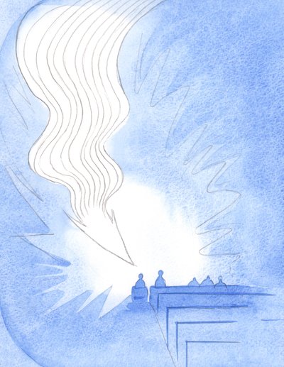 À la Sainte Communion, une grande flamme, comme une flèche, est descendue. Le Christ était arrivé dans la puissance de Son Esprit, la vie du Père, dans Son propre amour - Elizabeth Wang