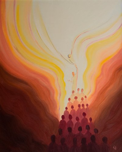 À chaque messe, nous nous élevons et rencontrons le Père par le Sacrifice du Christ notre Tête, liés les uns aux autres et à Lui - Elizabeth Wang