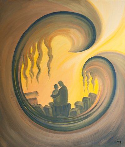 Le Christ vient volontiers à nous dans la prière pour nous aider à désencombrer nos âmes du péché et du ressentiment. Il veut que nous lui fassions confiance et que nous ne nous inquiétions pas, 2000 - Elizabeth Wang