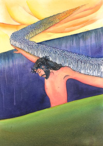 Le Christ est notre pont vers le ciel - le seul chemin à travers le gouffre entre la vie terrestre et la gloire éternelle, 2000 - Elizabeth Wang
