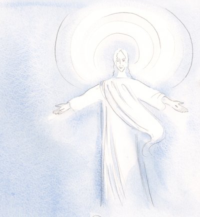 Le Christ aime saluer ses amis dans la Sainte Communion - Elizabeth Wang