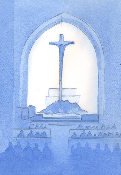 Le Christ offre depuis notre sanctuaire le même Sacrifice que celui qu