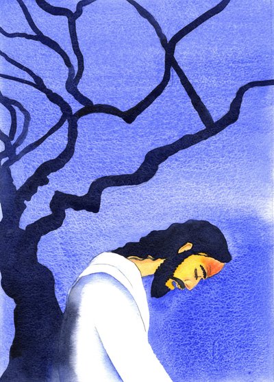 Le Christ a prié en agonie son Père, à Gethsémani, suant du sang, pensant aux horreurs à venir - Elizabeth Wang