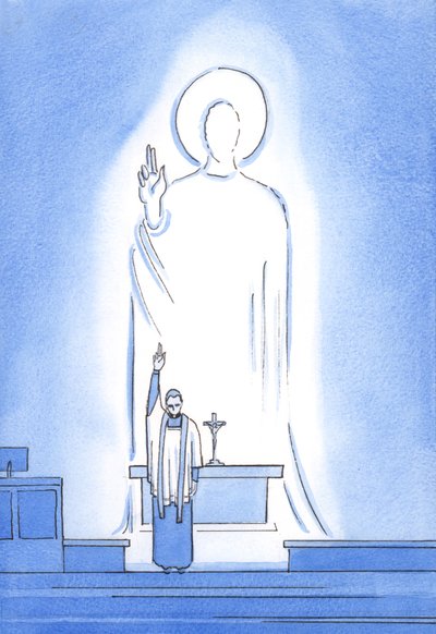 Le Christ parle et agit à travers Ses prêtres, qui bénissent et pardonnent 