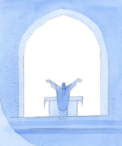 Le Christ se tient à l