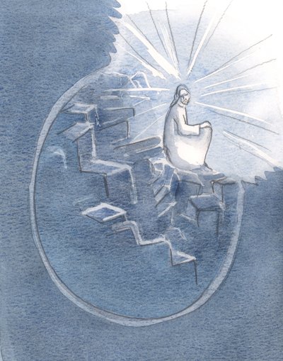 Le Christ était recroquevillé, pour ainsi dire, dans un coin de l