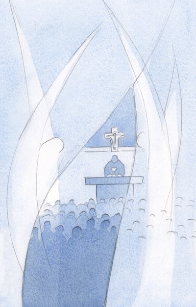 Chaque Saint Ange Gardien obéit à la volonté du Christ en vénérant celui que le Christ lui demande de garder. - Elizabeth Wang
