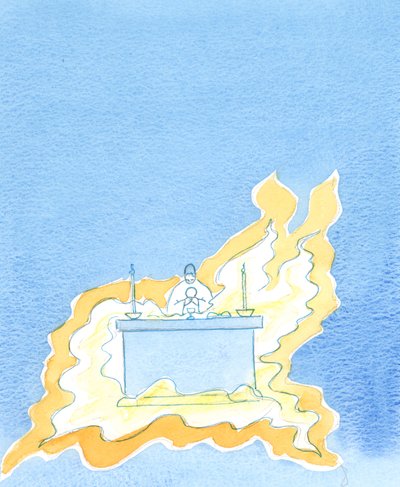 Des flammes jaillissent de l