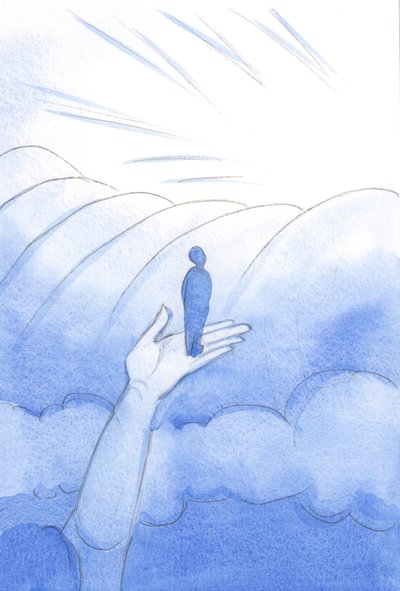 Dieu nous appelle parfois à la prière, et nous sommes soutenus par le Christ au-dessus du nuage de la pensée terrestre, et près de la 