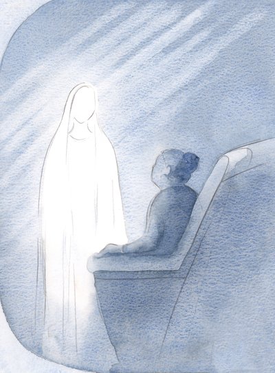 Je suis resté en prière avec la Vierge Marie, cette reine et vraie mère, lui demandant de l