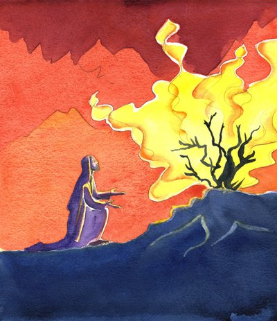 Moïse et le buisson ardent, 2001 - Elizabeth Wang