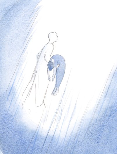 Une fois, le Christ a rapidement embrassé une âme défunte après sa purification, la soulevant - comme un nouveau-né tout juste délivré - haut vers le Ciel - Elizabeth Wang
