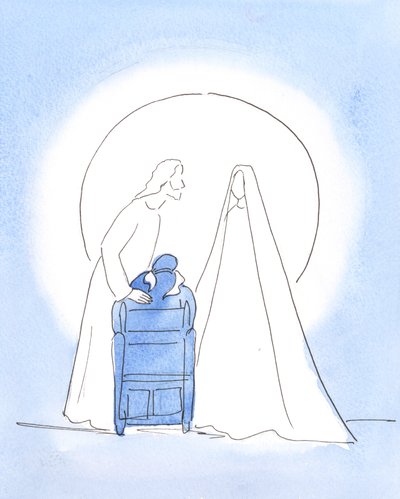 Notre Sainte Dame était avec moi, avec son Fils, offrant une salutation de Pâques. Ils étaient tous deux ravis de ma joie de les voir, et de ma joie de savoir qu