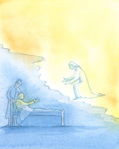 Le processus de la mort : mourir est une sorte de travail. Le Christ attend pour accueillir chacun de ses enfants fidèles qui entreront au ciel après un temps dans le 