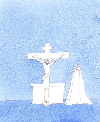 Le Christ ressuscité est réellement présent avec nous, après la consécration, priant le Père pour que les pécheurs soient pardonnés, comme il l