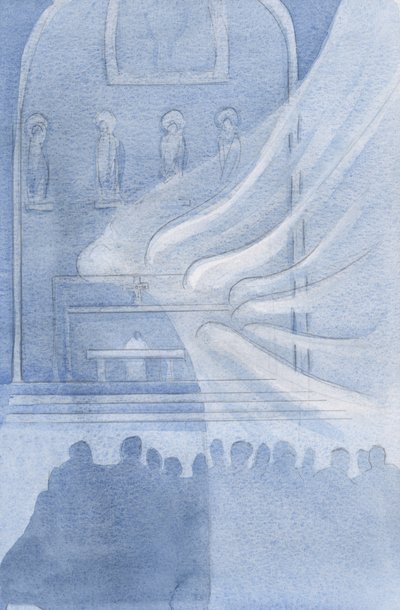 Les anges adorent le Christ dans la Sainte Eucharistie - Elizabeth Wang
