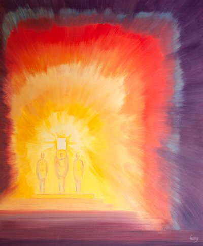 La gloire du Christ brille lorsque les Saintes Écritures sont lues à la Messe, 2000 - Elizabeth Wang