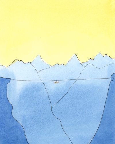 Le voyage de la vie à la mort est comme être dans un téléphérique entre deux montagnes - Elizabeth Wang